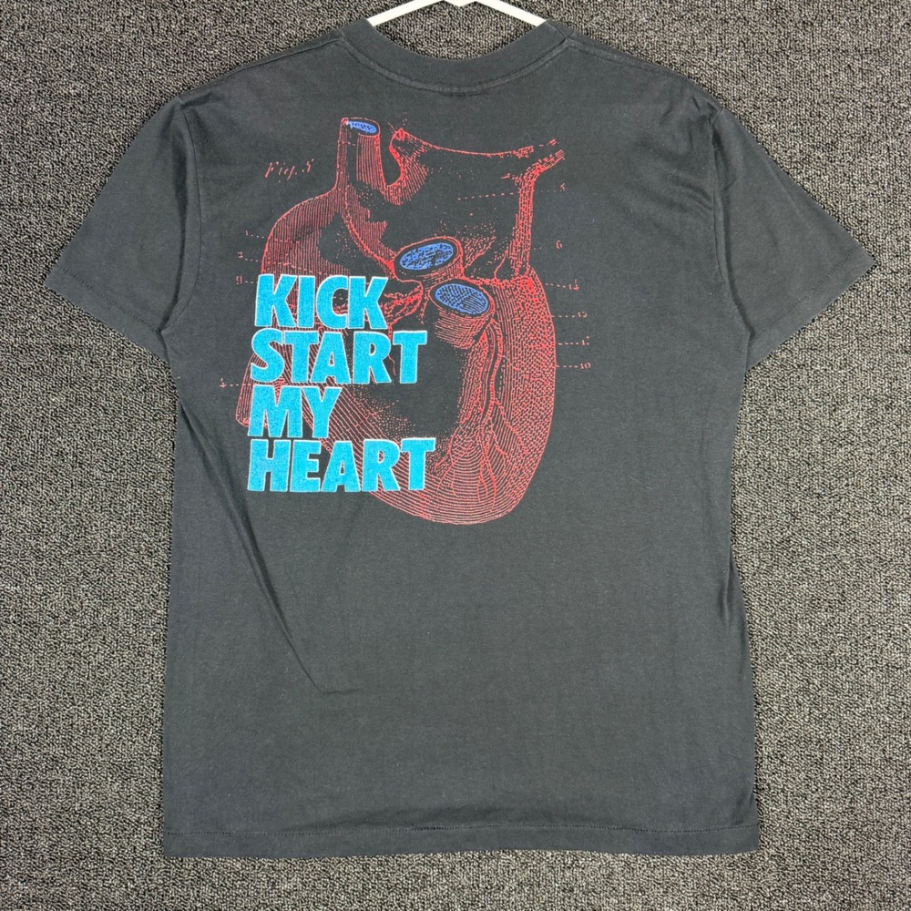 Vintage 1989 Motley Crue Kickstart My Heart T Shirt Men's L Black Single Stitch